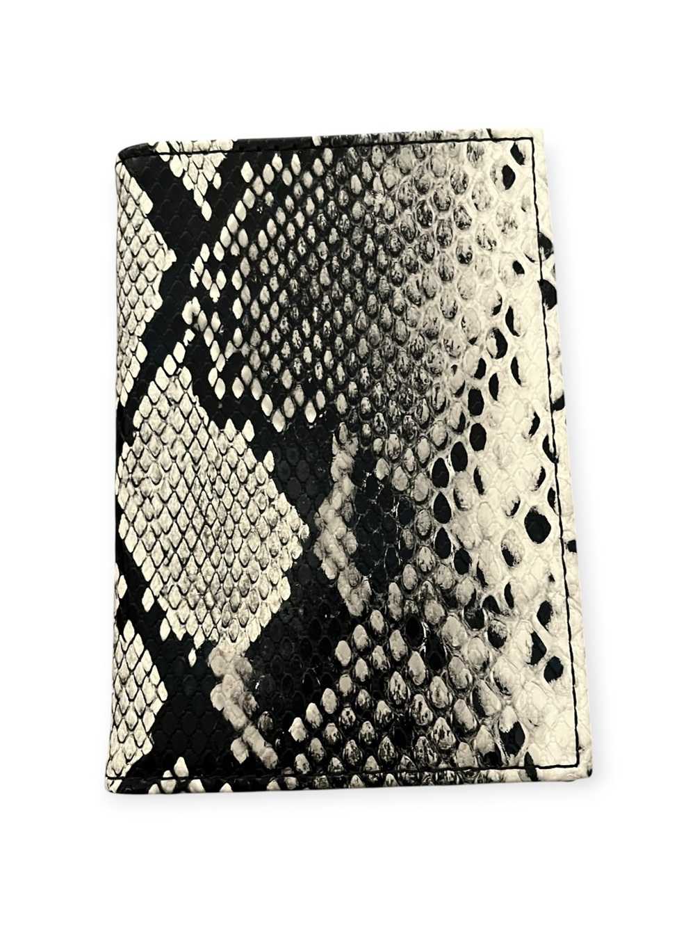 Black & White Snake-Print Passport Holder - Unbranded